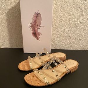 Jessica Simpson Clear Sandals Size 7 1/2 Medium
